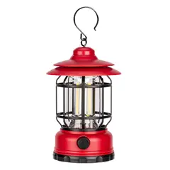 GENERICO - Lámpara Retro LED para Camping 800 mAh con Gancho IPX4 R
