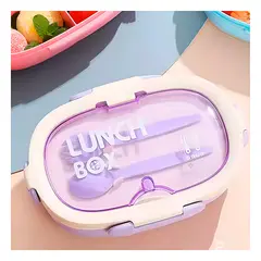 GENERICO - Pack12 Lonchera con Recipiente de Agua Plastico Lila