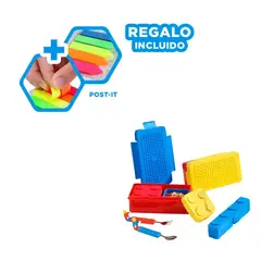 GENERICO - Pack4 Taper Antiderrame en Multicolor Y+Banderitas Adhesivas