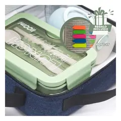 GENERICO - Pack4 Taper para Almuerzo Verde Y+Banderitas Adhesivas