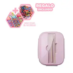 GENERICO - Pack4 Taper de Vidrio 2div Rosado Y+Ligas de Regalo