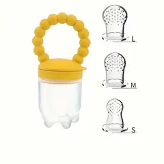 VATYERTY - 3 comederos de silicona para frutas y verduras con asa para niños 3