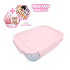 GENERICO - Pack6 Contenedor para Lonchera Rosa 1040ml Y+Regalo Agendita