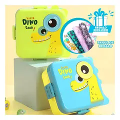 GENERICO - Pack12 Lonchera Inicio Clases en Celes Y+Papel de Regalo