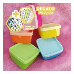 GENERICO - Pack12 Set Mini Tapers para Comida 6pza Y+Papel de Regalo