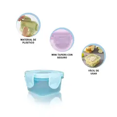 GENERICO - Pack2 Set Mini Tapers para Snacks 4pza Y+Ligas de Regalo