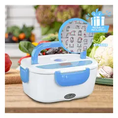 GENERICO - Pack6 Lonchera Hermetica en Celeste Y+Regalo Stickers