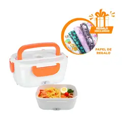 GENERICO - Taper Termico en Color Naranja Y+Papel de Regalo