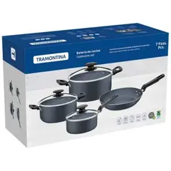 TRAMONTINA - Juego de Ollas Max Azul 7pzas