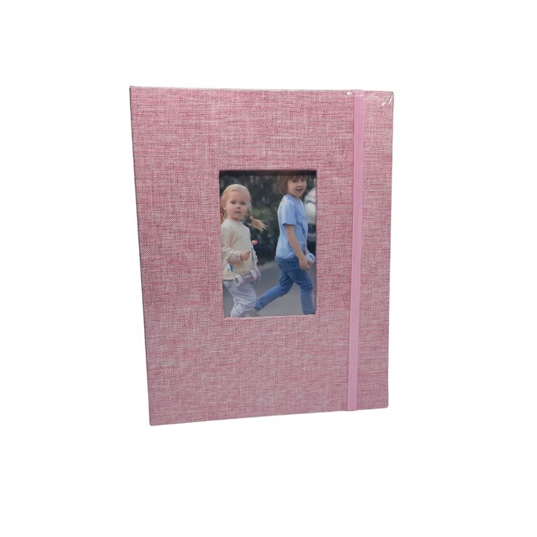Album para 52 fotos 13x18cm con Cubierta de Lino Rosado