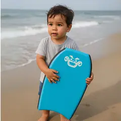 LUCALAND - Bodyboard Dharma para bebés celeste - amarillo 20 pulgadas