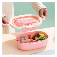 GENERICO - Pack6 Tomatodo con Taper para Almuerzo en Rosado