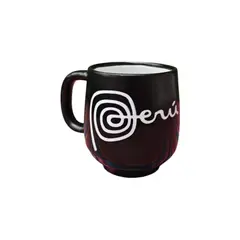 ACHALLAY ARTESANIA DE BARRO - Taza Marca Perú Negro 450 ml