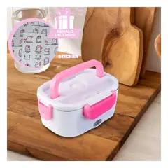 GENERICO - Pack6 Lonchera Hermetica en Rosado Y+Regalo Stickers