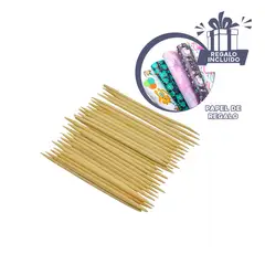 GENERICO - Set2 Palitos de madera para Casa Blanco Y+Papel de Regalo