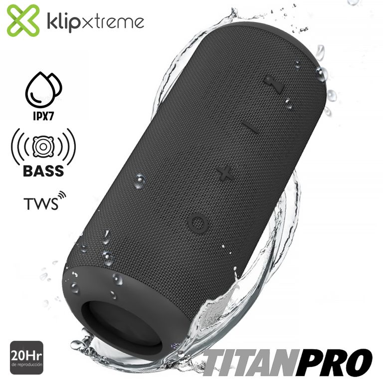 Titan Pro Parlante Portatil Bt 5.0 Acuatico IPX7 20Hrs
