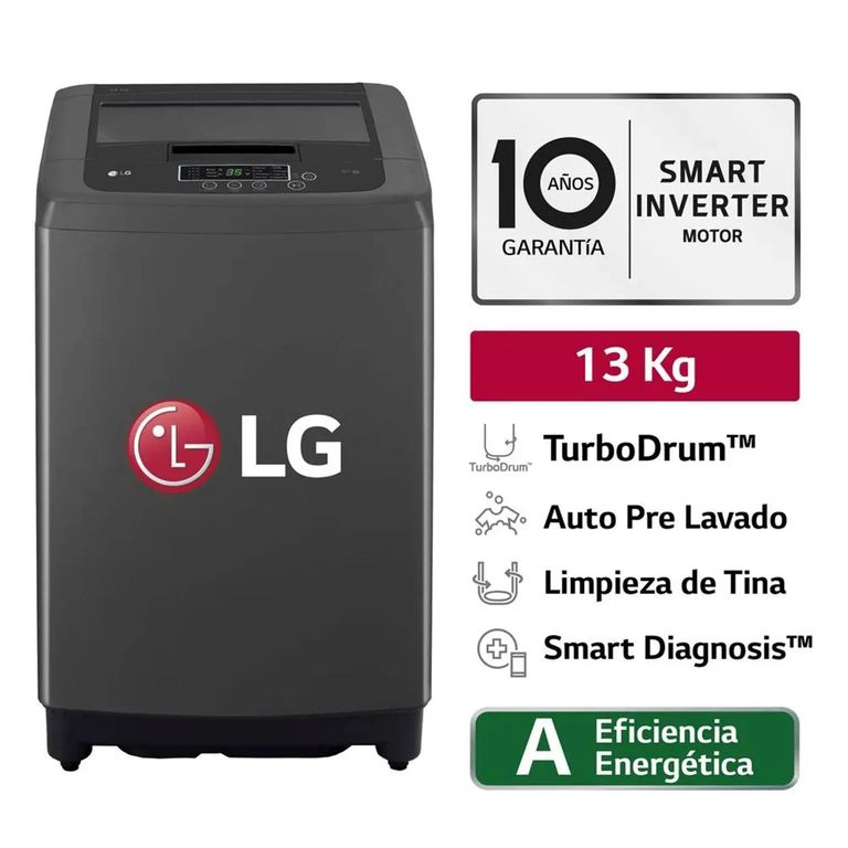 Lavadora 13 KG Smart Inverter WT13BPBK Negro