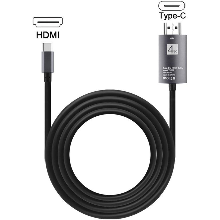 Adaptador Cable Tipo C a HDMI - 4k 60hz Trenzado - 2metros