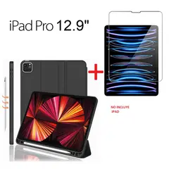 GENERICO - Case Porta Lapiz + Mica de Vidrio iPad Pro 12.9 4ta A2229 A2069 A2232