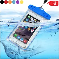 GENERICO - Funda protectora de teléfono anti agua PACK X2