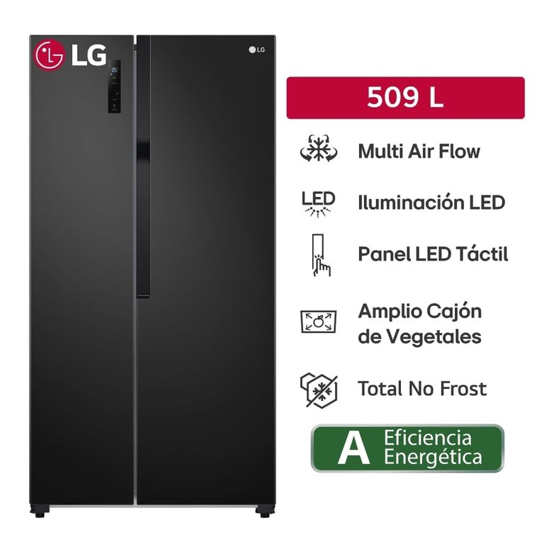 Refrigeradora 509L No Frost GS51MPD Negro