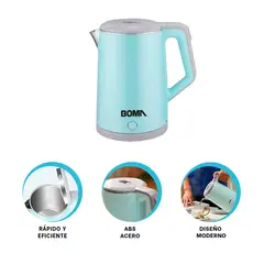 GENERICO - Pack2 Calentador de Agua de 2L en Celeste Y+Ligas de Regalo