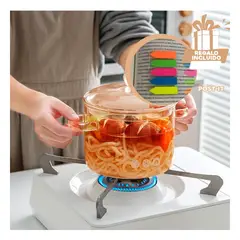 GENERICO - Pote para Guisos Familiares Transparente Y+Post-it Adhesivos