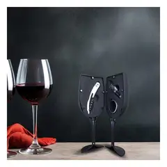 GENERICO - Pack4 Herramienta para Descorchar Negro Y+Papel de Regalo