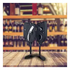 GENERICO - Pack4 Herramienta para Descorchar Negro Y+Regalo Stickers