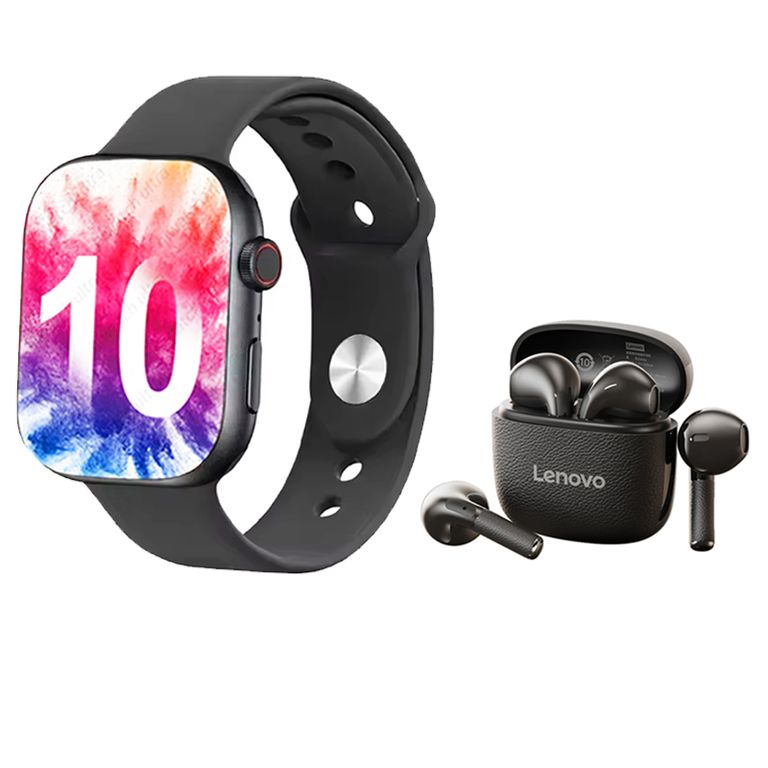 Audífonos TA166 Negro Bluetooth y S10 B Reloj inteligente B