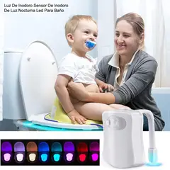 GENERICO - Luz de Inodoro Sensor Luz Nocturna Led para Baño Niños Adultos Blanco