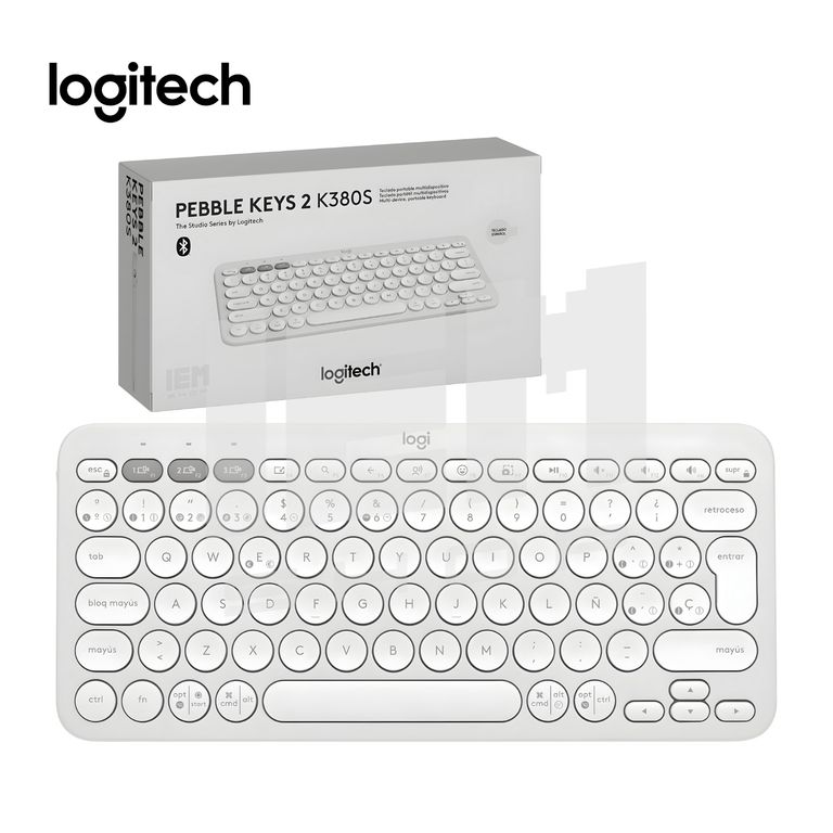 Teclado Bluetooth Pebble Keys 2 K380s White