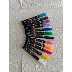 GENERICO - PLUMONES ACRILICOS X 12UND PUNTA PINCEL