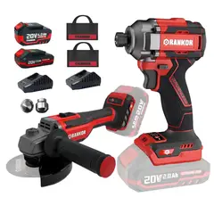 RANKOR - Combo amoladora inalambrica + atornillador de impacto industrial