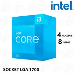 INTEL - PROCESADOR CORE I3-12100, LGA 1700 12MB CACHE