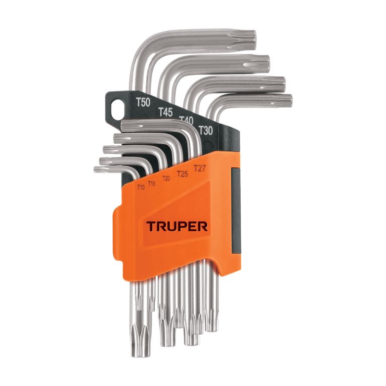 Juego 9 Llaves Torx en L con Organizador 15554