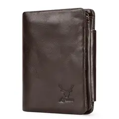 ARMUZ - Billetera De Cuero Vacuno De Tres Cuerpos Con RFID BP841M