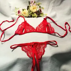 GENERICO - Lencería sexy rojo pasión