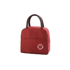 GENERICO - Lonchera Termica para Almuerzo con Bolsillo Exterior Guinda