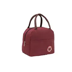 GENERICO - Pack2 Lonchera Termica Almuerzo con Bolsillo Exterior Guinda