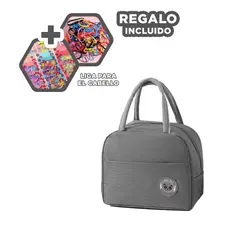 GENERICO - Porta Comestibles y Bolsillo Externo Plomo Y+Ligas de Regalo
