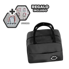 GENERICO - Lonchera Aislante para Comida Negro Y+Regalo Stickers