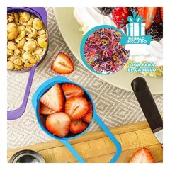 GENERICO - Pack6 Set de Utensilios de Cocina Multicol Y+Ligas de Regalo