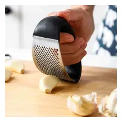 GENERICO - Pack4 Aplastador de Ajos y Kion Negro Y+Papel de Regalo