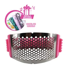 GENERICO - Pack12 Picadora Manual de Acero Rosado Y+Papel de Regalo