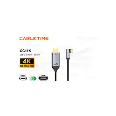 GENERICO - Cable Usb-C A Hdmi 1.8M Cabletime Cc11K 4K 60Hz Para Video En Alta Definición Y Conexión R