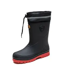 BLWOENS - Botas de temporada de lluvias para hombres - Rojo