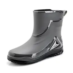 BLWOENS - Botas de temporada de lluvias para hombres - Gris