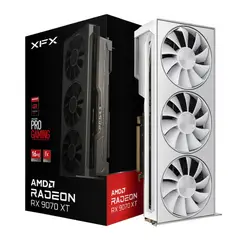 Placa de video Radeon RX 9070 XT 16GB, 256-bit, alto rendimiento, diseño blanco