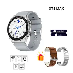GENERICO - Smartwatch GT3 MAX 3 correas Intercambiales NFC y ChatGPT - Plateado